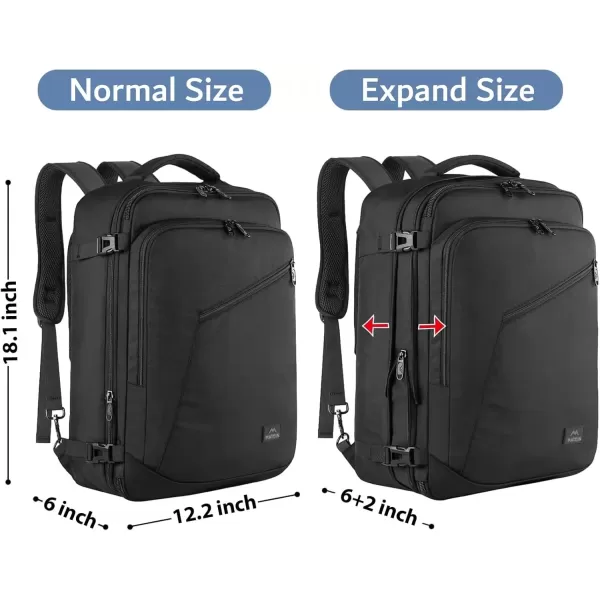 imageMATEIN Carry on Backpack for Women 40L Heavy Duty Travel Backpack Airplane Approved Expandable Simple Fashion Backpack Frequent Traveler Gifts Light PurpleBlack