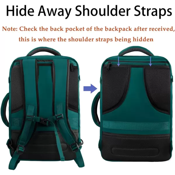 imageMATEIN Carry on Backpack for Women 40L Heavy Duty Travel Backpack Airplane Approved Expandable Simple Fashion Backpack Frequent Traveler Gifts Light PurplePeacock Blue