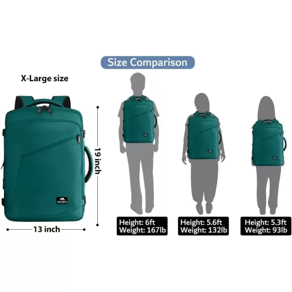 imageMATEIN Carry on Backpack for Women 40L Heavy Duty Travel Backpack Airplane Approved Expandable Simple Fashion Backpack Frequent Traveler Gifts Light PurplePeacock Blue