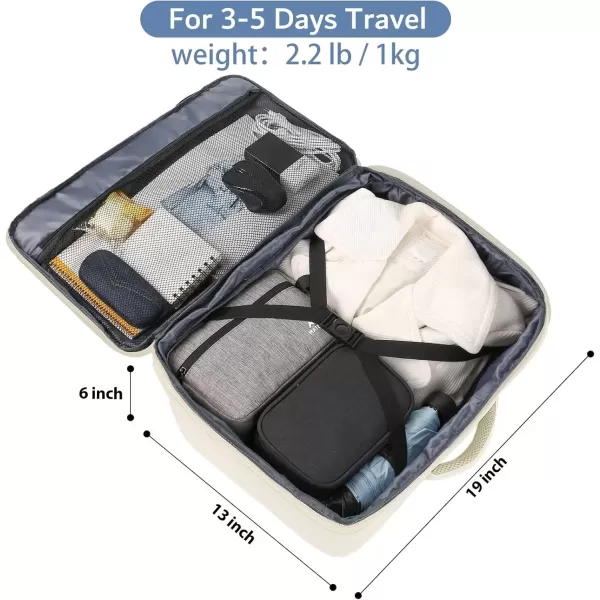imageMATEIN Carry on Backpack for Women 40L Heavy Duty Travel Backpack Airplane Approved Expandable Simple Fashion Backpack Frequent Traveler Gifts Light PurpleLight Beige