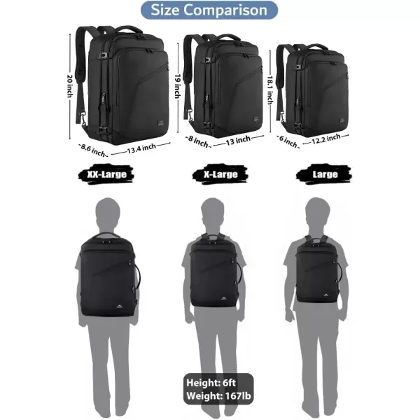 imageMATEIN Carry on Backpack for Women 40L Heavy Duty Travel Backpack Airplane Approved Expandable Simple Fashion Backpack Frequent Traveler Gifts Light PurpleBlack