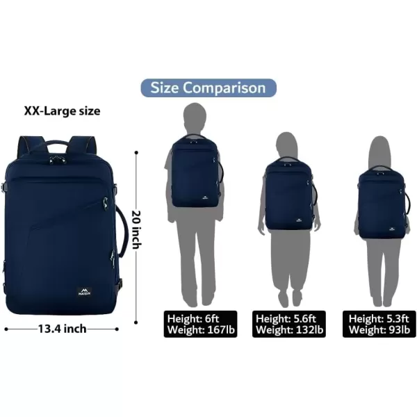 imageMATEIN Carry on Backpack for Women 40L Heavy Duty Travel Backpack Airplane Approved Expandable Simple Fashion Backpack Frequent Traveler Gifts Light PurpleBlue
