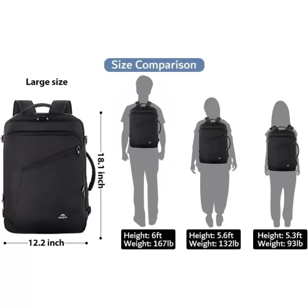 imageMATEIN Carry on Backpack for Women 40L Heavy Duty Travel Backpack Airplane Approved Expandable Simple Fashion Backpack Frequent Traveler Gifts Light PurpleBlack
