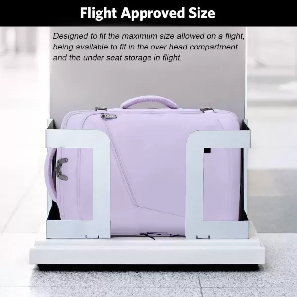 imageMATEIN Carry on Backpack for Women 40L Heavy Duty Travel Backpack Airplane Approved Expandable Simple Fashion Backpack Frequent Traveler Gifts Light PurpleLight Purple