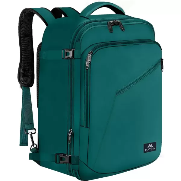 imageMATEIN Carry on Backpack for Women 40L Heavy Duty Travel Backpack Airplane Approved Expandable Simple Fashion Backpack Frequent Traveler Gifts Light PurplePeacock Blue