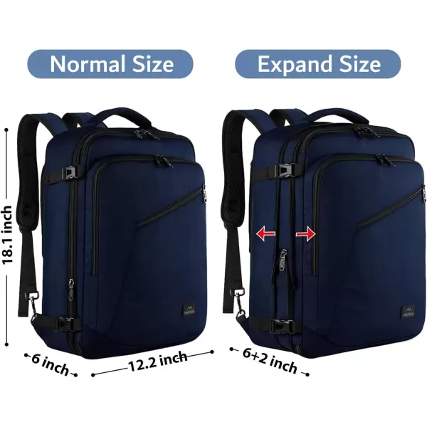 imageMATEIN Carry on Backpack for Women 40L Heavy Duty Travel Backpack Airplane Approved Expandable Simple Fashion Backpack Frequent Traveler Gifts Light PurpleBlue