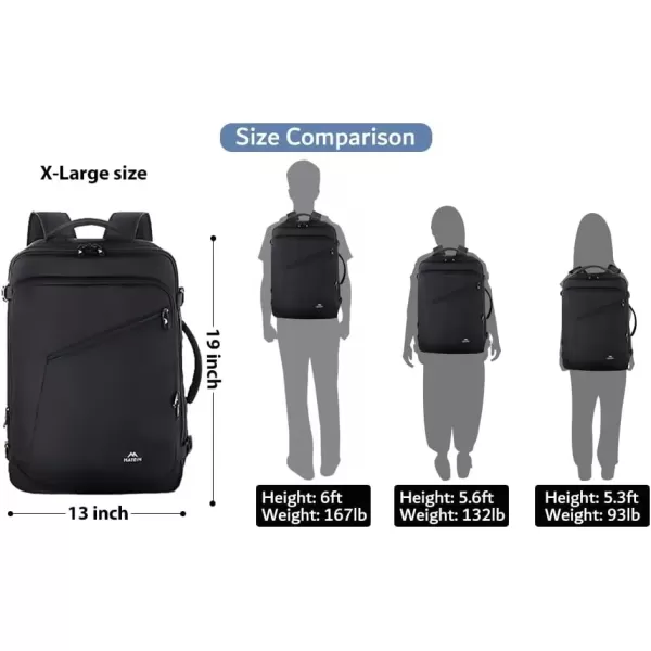 imageMATEIN Carry on Backpack for Women 40L Heavy Duty Travel Backpack Airplane Approved Expandable Simple Fashion Backpack Frequent Traveler Gifts Light PurpleBlack