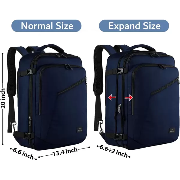 imageMATEIN Carry on Backpack for Women 40L Heavy Duty Travel Backpack Airplane Approved Expandable Simple Fashion Backpack Frequent Traveler Gifts Light PurpleBlue