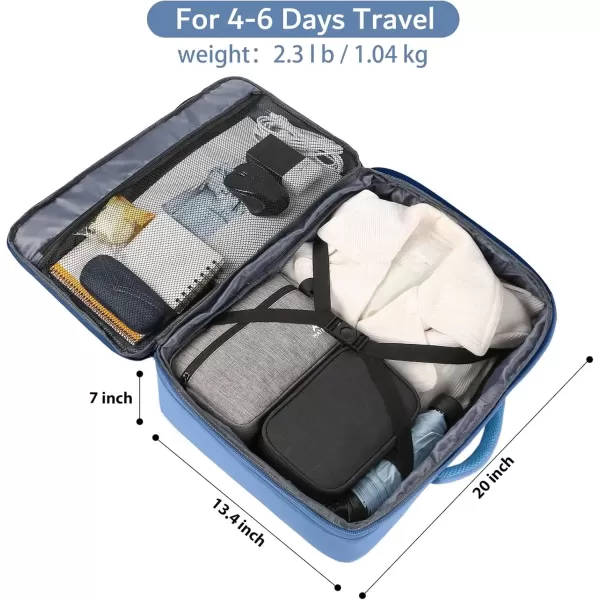imageMATEIN Carry on Backpack for Women 40L Heavy Duty Travel Backpack Airplane Approved Expandable Simple Fashion Backpack Frequent Traveler Gifts Light PurpleLight Blue