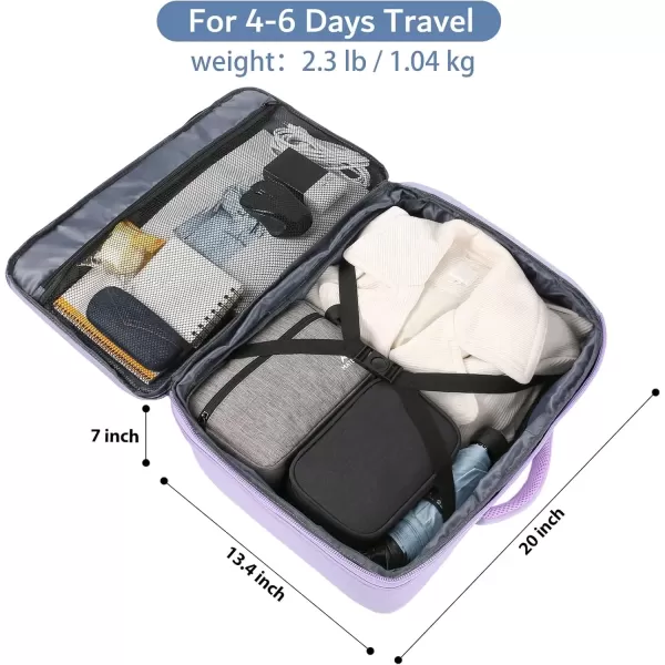 imageMATEIN Carry on Backpack for Women 40L Heavy Duty Travel Backpack Airplane Approved Expandable Simple Fashion Backpack Frequent Traveler Gifts Light PurpleLight Purple
