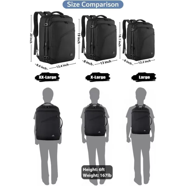 imageMATEIN Carry on Backpack for Women 40L Heavy Duty Travel Backpack Airplane Approved Expandable Simple Fashion Backpack Frequent Traveler Gifts Light PurpleBlack