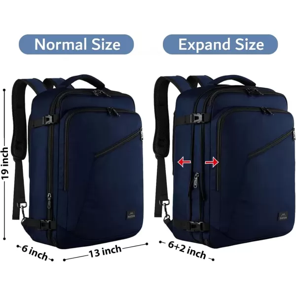 imageMATEIN Carry on Backpack for Women 40L Heavy Duty Travel Backpack Airplane Approved Expandable Simple Fashion Backpack Frequent Traveler Gifts Light PurpleBlue