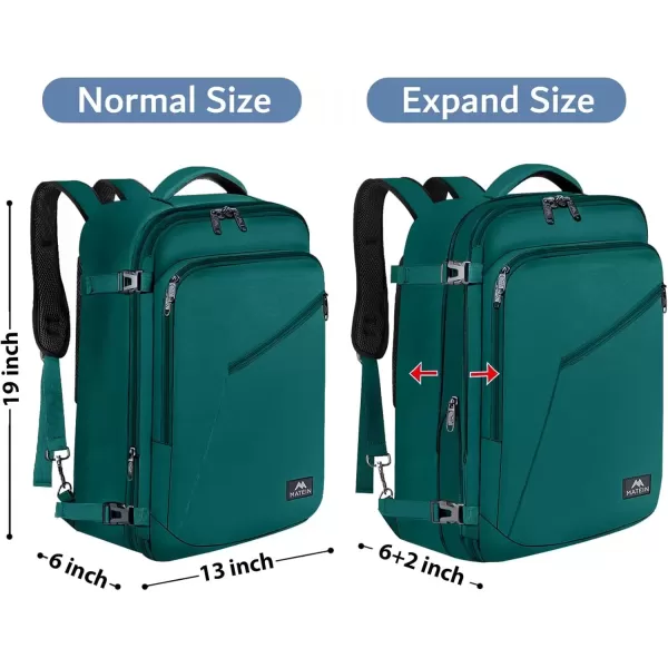imageMATEIN Carry on Backpack for Women 40L Heavy Duty Travel Backpack Airplane Approved Expandable Simple Fashion Backpack Frequent Traveler Gifts Light PurplePeacock Blue