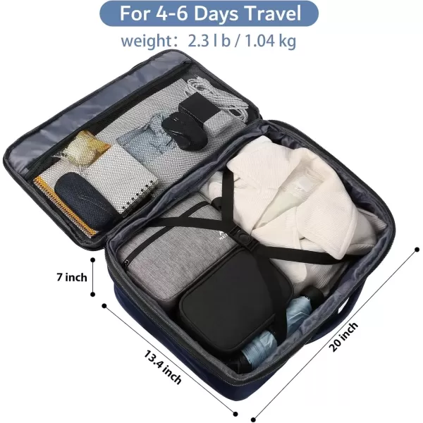 imageMATEIN Carry on Backpack for Women 40L Heavy Duty Travel Backpack Airplane Approved Expandable Simple Fashion Backpack Frequent Traveler Gifts Light PurpleBlue