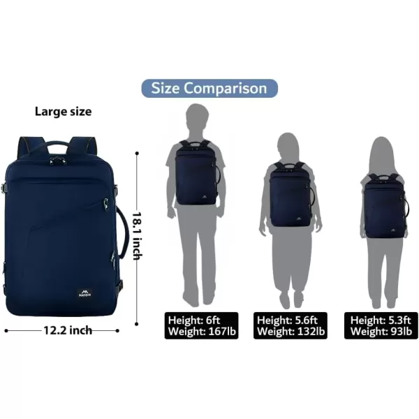imageMATEIN Carry on Backpack for Women 40L Heavy Duty Travel Backpack Airplane Approved Expandable Simple Fashion Backpack Frequent Traveler Gifts Light PurpleBlue