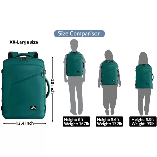 imageMATEIN Carry on Backpack for Women 40L Heavy Duty Travel Backpack Airplane Approved Expandable Simple Fashion Backpack Frequent Traveler Gifts Light PurplePeacock Blue