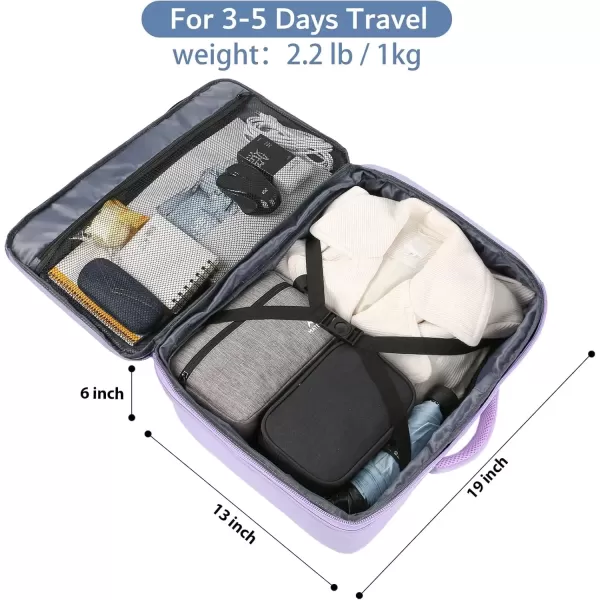 imageMATEIN Carry on Backpack for Women 40L Heavy Duty Travel Backpack Airplane Approved Expandable Simple Fashion Backpack Frequent Traveler Gifts Light PurpleLight Purple