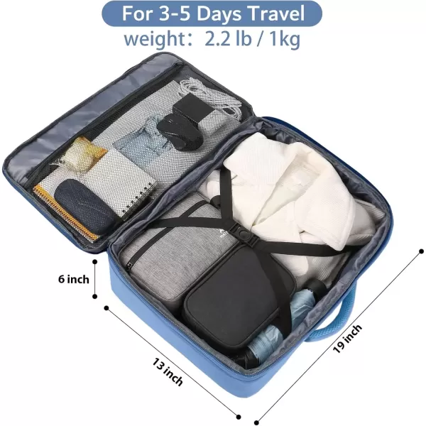 imageMATEIN Carry on Backpack for Women 40L Heavy Duty Travel Backpack Airplane Approved Expandable Simple Fashion Backpack Frequent Traveler Gifts Light PurpleLight Blue