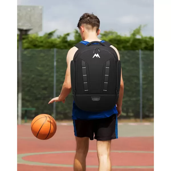imageMATEIN Basketball Backpack Boys Basketball Bag with Ball ampamp Shoes Compartment Youth Soccer Equipment Bags with Fence Hook ampamp Insulated Pockets Padded 156 Inch TSA Laptop Backpacks for Sports Gym