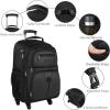 imageMATEIN Rolling Backpack with 4 Wheels 17 inch Roller Travel Laptop Backpack for Women Men Large Water Resistant Business Wheeled Bag Airline Approved Carry on Luggage Suitcase Bag BlackBlack