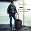 imageMATEIN Rolling Backpack with 4 Wheels 17 inch Roller Travel Laptop Backpack for Women Men Large Water Resistant Business Wheeled Bag Airline Approved Carry on Luggage Suitcase Bag BlackBlack