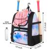 imageMATEIN Softball Bag Lightweight Baseball Backpack with Shoe Compartment Baseball Bag with Fence Hook for TBall Bat ampamp Equipment Softball Gifts Catchers Backpack for Women Fit Batting Glove HelmetTiedye  Large