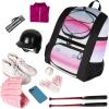 imageMATEIN Softball Bag Lightweight Baseball Backpack with Shoe Compartment Baseball Bag with Fence Hook for TBall Bat ampamp Equipment Softball Gifts Catchers Backpack for Women Fit Batting Glove HelmetPink  Large