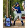 imageMATEIN Softball Bag Lightweight Baseball Backpack with Shoe Compartment Baseball Bag with Fence Hook for TBall Bat ampamp Equipment Softball Gifts Catchers Backpack for Women Fit Batting Glove HelmetGalaxy Blue