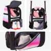 imageMATEIN Softball Bag Lightweight Baseball Backpack with Shoe Compartment Baseball Bag with Fence Hook for TBall Bat ampamp Equipment Softball Gifts Catchers Backpack for Women Fit Batting Glove HelmetPink