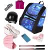 imageMATEIN Softball Bag Lightweight Baseball Backpack with Shoe Compartment Baseball Bag with Fence Hook for TBall Bat ampamp Equipment Softball Gifts Catchers Backpack for Women Fit Batting Glove HelmetGalaxy Blue  Large