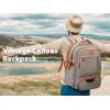 imageMATEIN Canvas Backpack for Men with Shoe Compartment Large TSA Friendly Travel Backpack for 173 inch Laptop Vintage Computer Daypack with USB Port AntiTheft RFID Pocket Waterproof Wet Bag