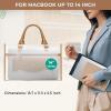 imageMATEIN 14 Inch Laptop Bag Sustainable Womens Work Tote Bag Compatible with Macbook with Makeup Organizer Compartment Antitheft Computer Briefcase with RFID for Teacher Office Commute Beige