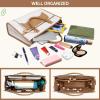 imageMATEIN 14 Inch Laptop Bag Sustainable Womens Work Tote Bag Compatible with Macbook with Makeup Organizer Compartment Antitheft Computer Briefcase with RFID for Teacher Office Commute Beige