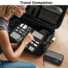 imageMATEIN Electronics Travel Organizer 2 Pack Water Resistant Cable Organizer Bag Carrying Case for Electronic Accessories Portable Tech Pouch for Cord Changer Earphone ampamp Power Bank Black ampamp Grey