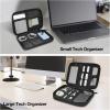 imageMATEIN Electronics Travel Organizer 2 Pack Water Resistant Cable Organizer Bag Carrying Case for Electronic Accessories Portable Tech Pouch for Cord Changer Earphone ampamp Power Bank Black ampamp Grey