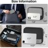imageMATEIN Electronics Travel Organizer 2 Pack Water Resistant Cable Organizer Bag Carrying Case for Electronic Accessories Portable Tech Pouch for Cord Changer Earphone ampamp Power Bank Black ampamp Grey