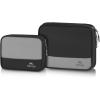 imageMATEIN Electronics Travel Organizer 2 Pack Water Resistant Cable Organizer Bag Carrying Case for Electronic Accessories Portable Tech Pouch for Cord Changer Earphone ampamp Power Bank Black ampamp Grey