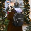 imageMATEIN Mini Backpack Purse for Women Fashion Small Purse Backpack with USB Charging Port Waterproof Casual Daily Cute Shoulder Bag Ladies Handbags for Travel Work College 2pcs Sets BlackBeigeBlack