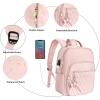 imageMATEIN Mini Backpack Purse for Women Fashion Small Purse Backpack with USB Charging Port Waterproof Casual Daily Cute Shoulder Bag Ladies Handbags for Travel Work College 2pcs Sets BlackBeigePink