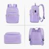 imageMATEIN Mini Backpack Purse for Women Fashion Small Purse Backpack with USB Charging Port Waterproof Casual Daily Cute Shoulder Bag Ladies Handbags for Travel Work College 2pcs Sets BlackBeigePurple