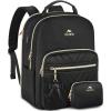imageMATEIN Mini Backpack Purse for Women Fashion Small Purse Backpack with USB Charging Port Waterproof Casual Daily Cute Shoulder Bag Ladies Handbags for Travel Work College 2pcs Sets BlackBeigeBlack