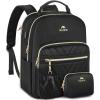 imageMATEIN Mini Backpack Purse for Women Fashion Small Purse Backpack with USB Charging Port Waterproof Casual Daily Cute Shoulder Bag Ladies Handbags for Travel Work College 2pcs Sets BlackBeigeBlack