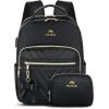 imageMATEIN Mini Backpack Purse for Women Fashion Small Purse Backpack with USB Charging Port Waterproof Casual Daily Cute Shoulder Bag Ladies Handbags for Travel Work College 2pcs Sets BlackBeigeBlack