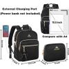 imageMATEIN Mini Backpack Purse for Women Fashion Small Purse Backpack with USB Charging Port Waterproof Casual Daily Cute Shoulder Bag Ladies Handbags for Travel Work College 2pcs Sets BlackBeigeBlack