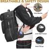 imageMATEIN Expandable Travel Backpack With Shoe Compartment 52L Large Luggage Suitcase with Waist Straps ampamp USB Charging Port 17 Inch TSA Laptop Backpack With 3 Packing Cubes for Men Black