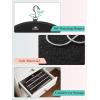 imageMATEIN Hanging Jewelry Organizer with Detachable Travel Jewelry Pouch Tangle Free Necklace Hanger Wall Mount with Metal Hook Large Earring Storage Holder for Bracelet Ring Display Gifts for HerBlack