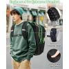 imageMATEIN Heavy Duty Backpack for Men 17 Inch College Laptop Backpack with Multiple Organized Pockets Water Resistant TSA Large Computer Teacher Bag with USB Port ampamp Shoe Compartment for Work TravelBlack Green