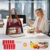 imageMATEIN Laptop Tote Bag with Lunch Compartment 156 Inch Insulated Work Bag with USB Port Water Resistant Convertible Briefcase PU Leather Computer Handbag Purse for Women Nurse Teacher Office
