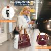 imageMATEIN Laptop Tote Bag with Lunch Compartment 156 Inch Insulated Work Bag with USB Port Water Resistant Convertible Briefcase PU Leather Computer Handbag Purse for Women Nurse Teacher Office