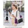 imageMATEIN Lunch Tote Bag for Women 156 Inch PU Leather Laptop Briefcase with Insulated Lunch Compartment Large Capacity Professional Computer Work Handbag with Purse for Office Nurse Teacher 2 SetsPurple